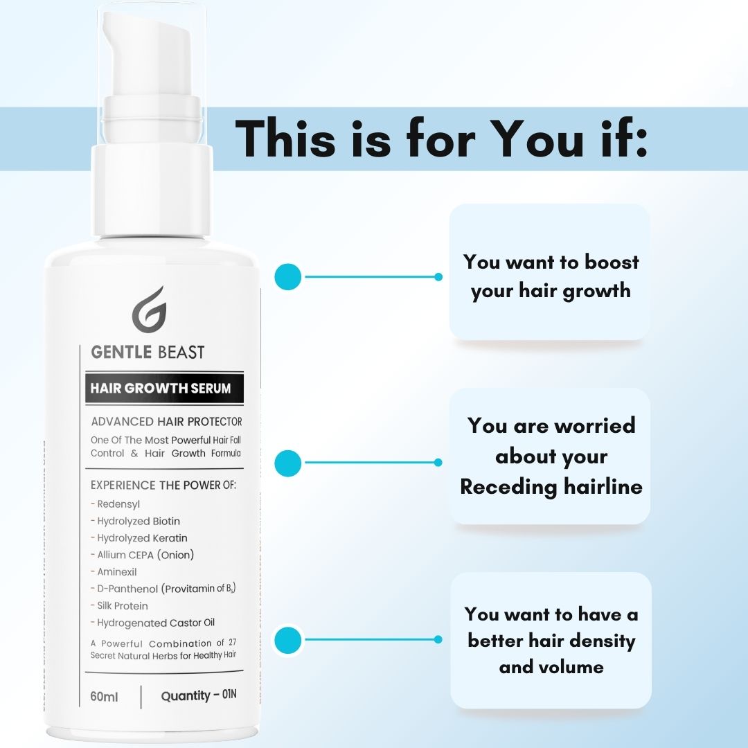 Gentle Beast Hair Growth Serum - Advanced Hair Protector | Protect Yourself from Going Bald
