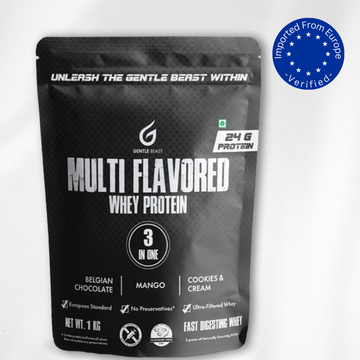 Multi-Flavored 100% Whey Protein Concentrate | 3-in-1 Flavors | Gluten & Hormone Free Whey - (24g Pure Protein)