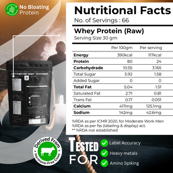 Multi-Flavored 100% Whey Protein Concentrate | 3-in-1 Flavors | Gluten & Hormone Free Whey - (24g Pure Protein)