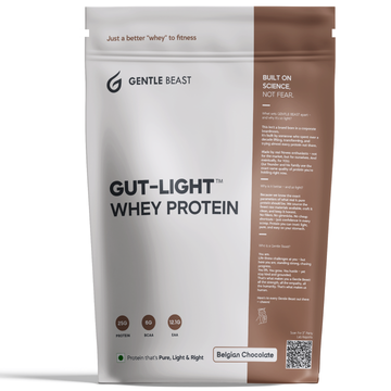 Gut-Light Whey Protein - Belgian Chocolate Pure Protein | No Gimmicks