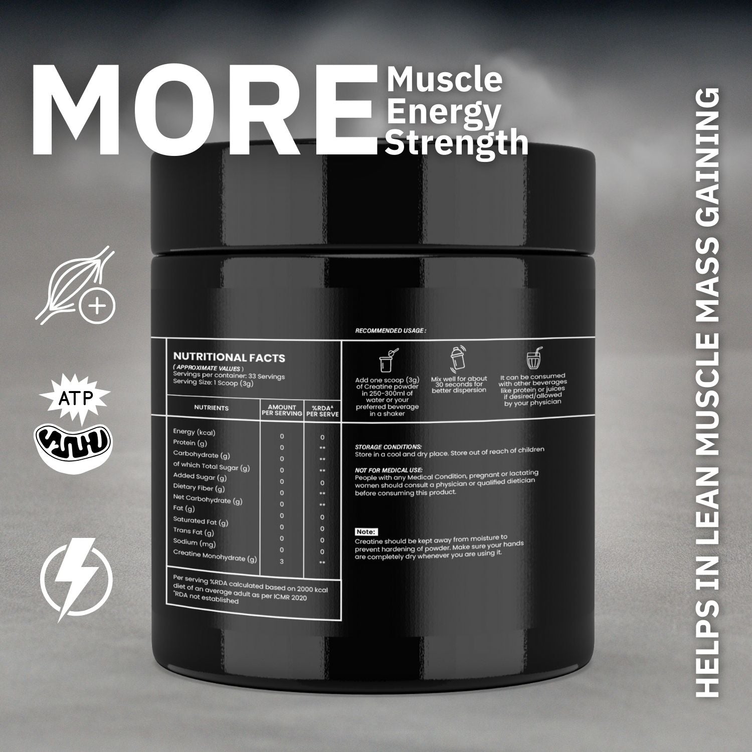 SportsGrade™ Creatine Monohydrate by Gentle Beast - Micronized & 3rd Party Tested