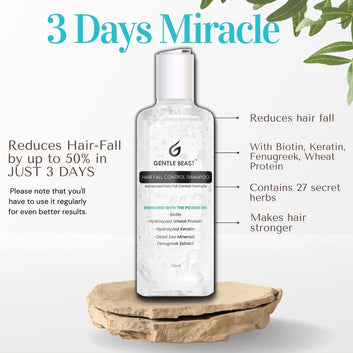 Gentle Beast Hair Fall Control Shampoo - 3 Days Miracle